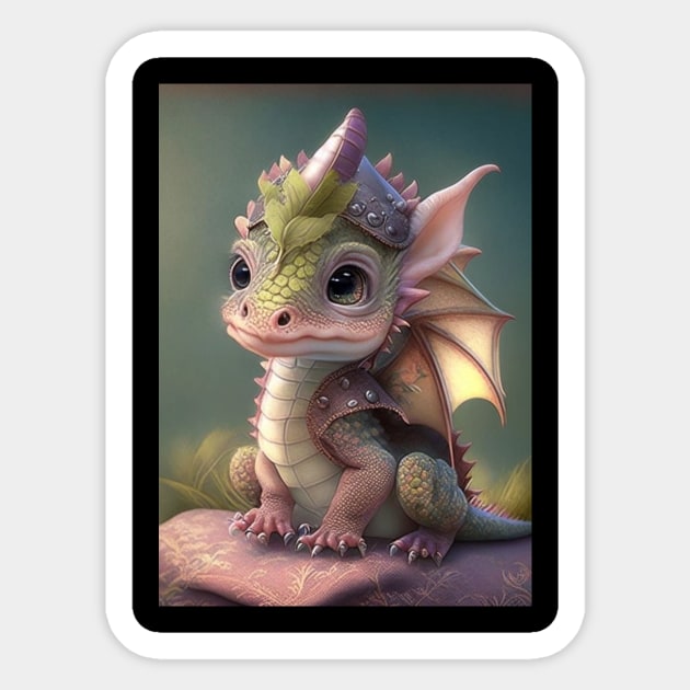 Adorable baby dragon Sticker by Love of animals